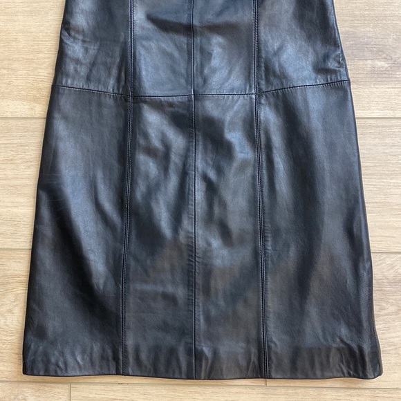 Boston Proper Genuine Leather Mini Dress - Picture 5 of 16